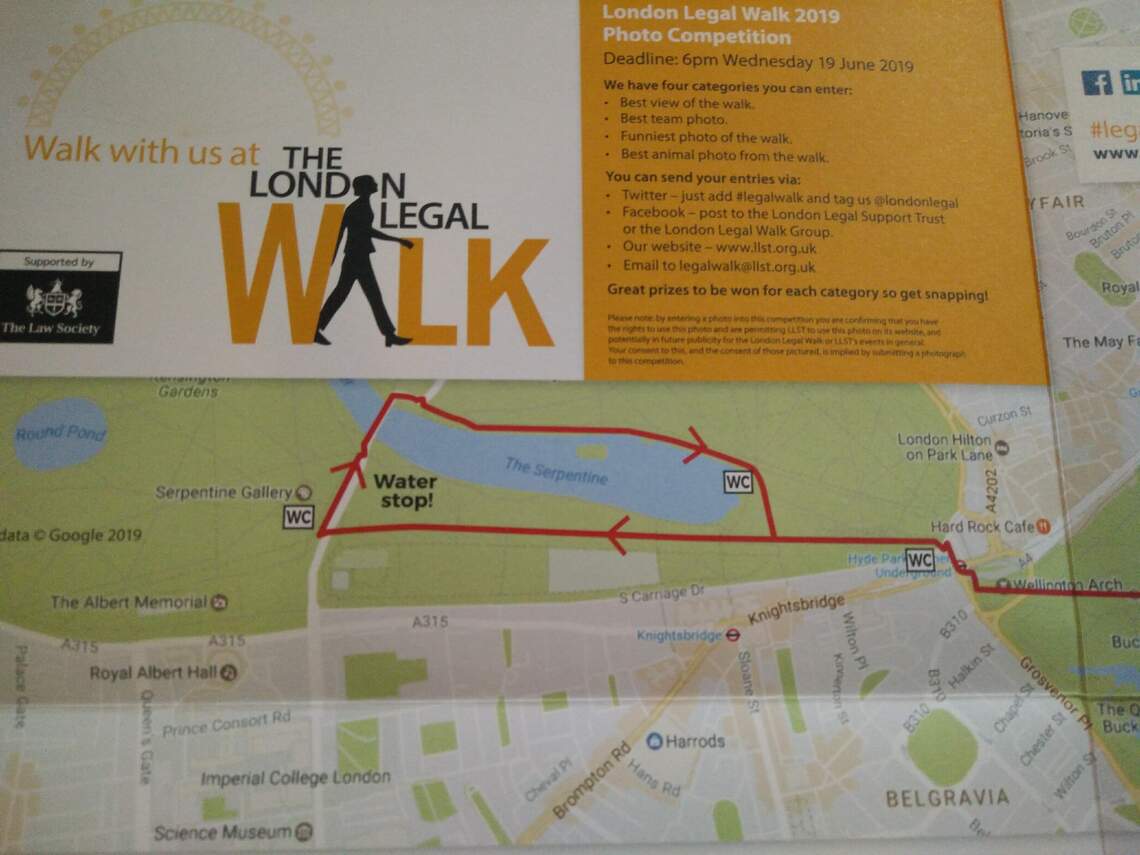 Legal walk route 2019